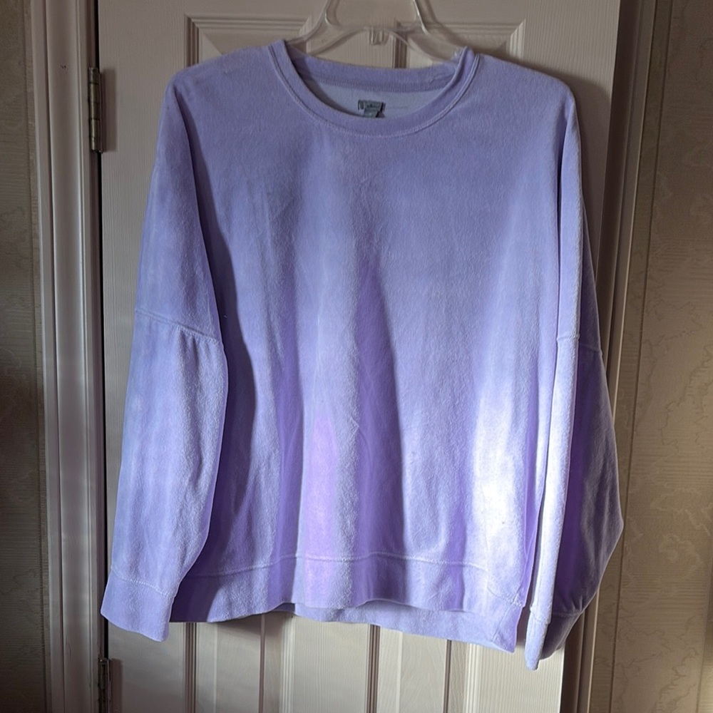 Lavender Crewneck Velour Sweatshirt EUC
